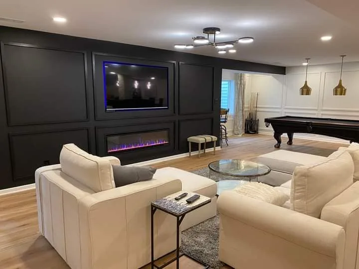 Finished basement by American Remodeling and Construction in Weirton WV