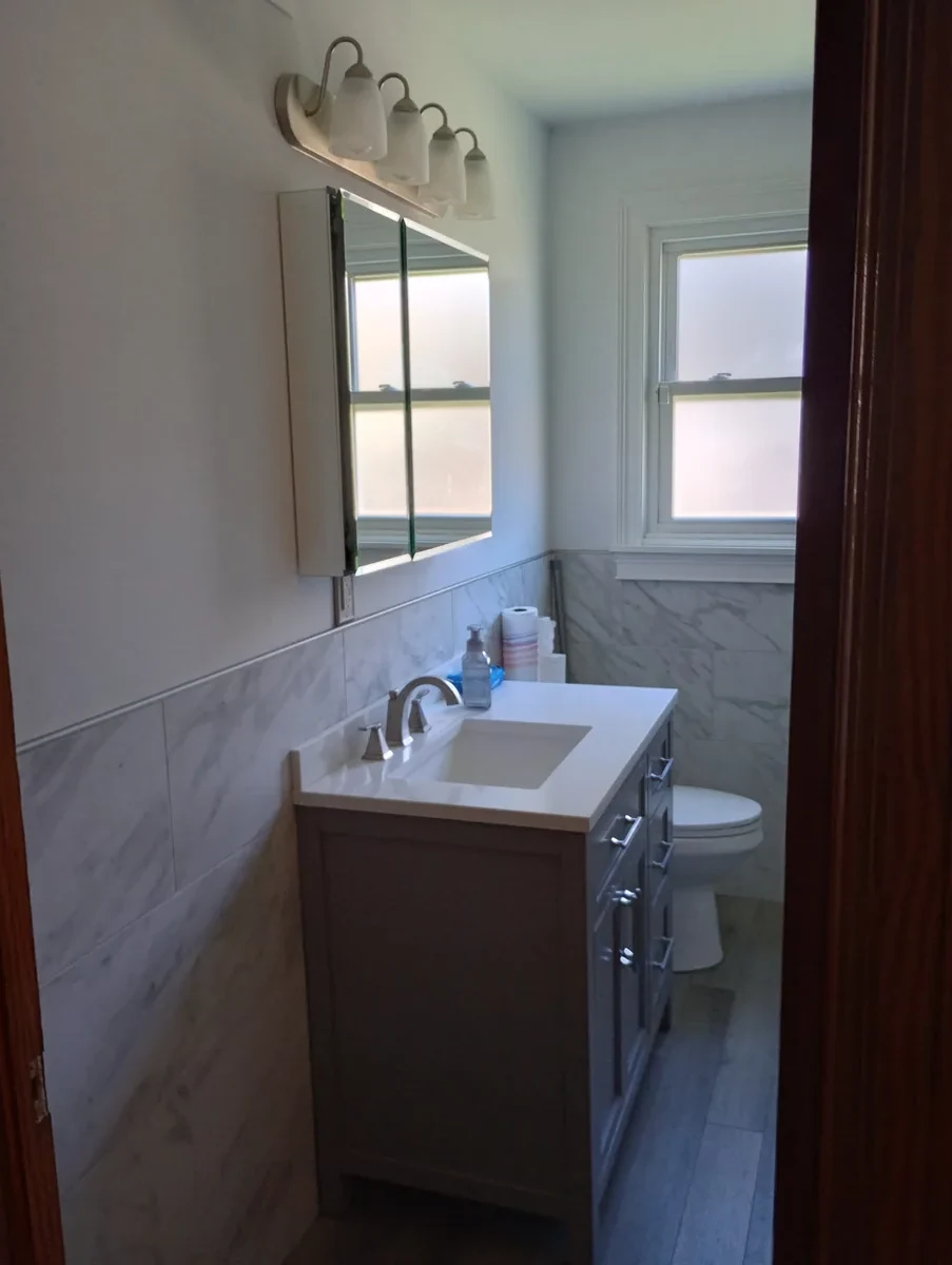 Bathroom remodel by American Remodeling and Construction in Weirton WV